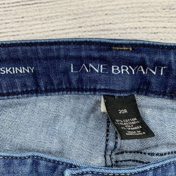 Lane Bryant Jeans sz 20 R Skinny Medium Wash Inseam 29" Stretch - Picture 9 of 11